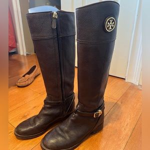 Tory Burch brown riding boots